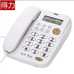 得力（deli） 780 來電顯示辦公家用電話機/固定電話/座機 透明時尚按鍵